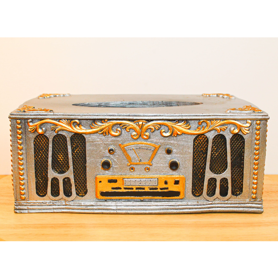 【藏寶船】手工復古收音機音響面紙盒 工業風衛生紙收納 居家裝飾 居家裝潢