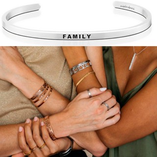 MANTRABAND 美國悄悄話 FAMILY 永遠的家人與支援 銀色手環
