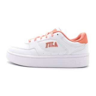 Fila Court Trend 白粉 皮革 復古 休閒鞋 女款 J2284【新竹皇家5-C929X-166】