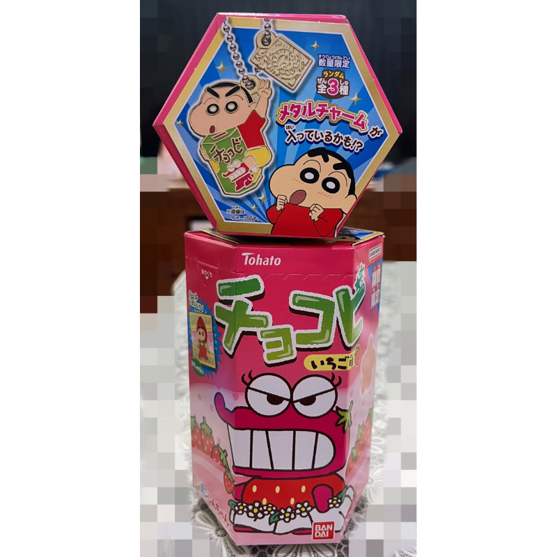 日本Tohato 東鳩  期間限定 蠟筆小新餅乾 六角盒 草莓口味 附可愛貼紙