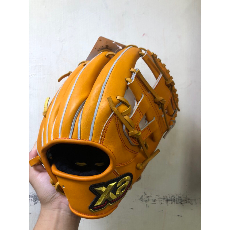 XA XANAX 硬式棒球 日本製 內野手套 原皮色 類工字檔 斜標 TRUST BHG22GS1T 有附手套箱跟手套袋