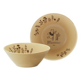 SKATER 日本製 迪士尼 小熊維尼 美濃燒陶瓷餐碗 16cm 蜂蜜色 AT64078