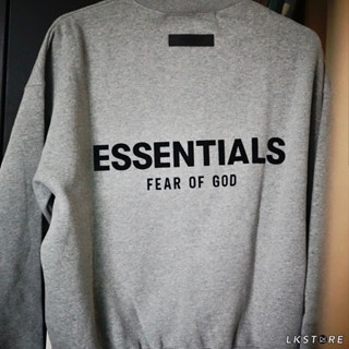 {LKSTORE} Fear of God Essentials SS22 燕麥灰色 大學T FOG 內刷毛 衣服 大學