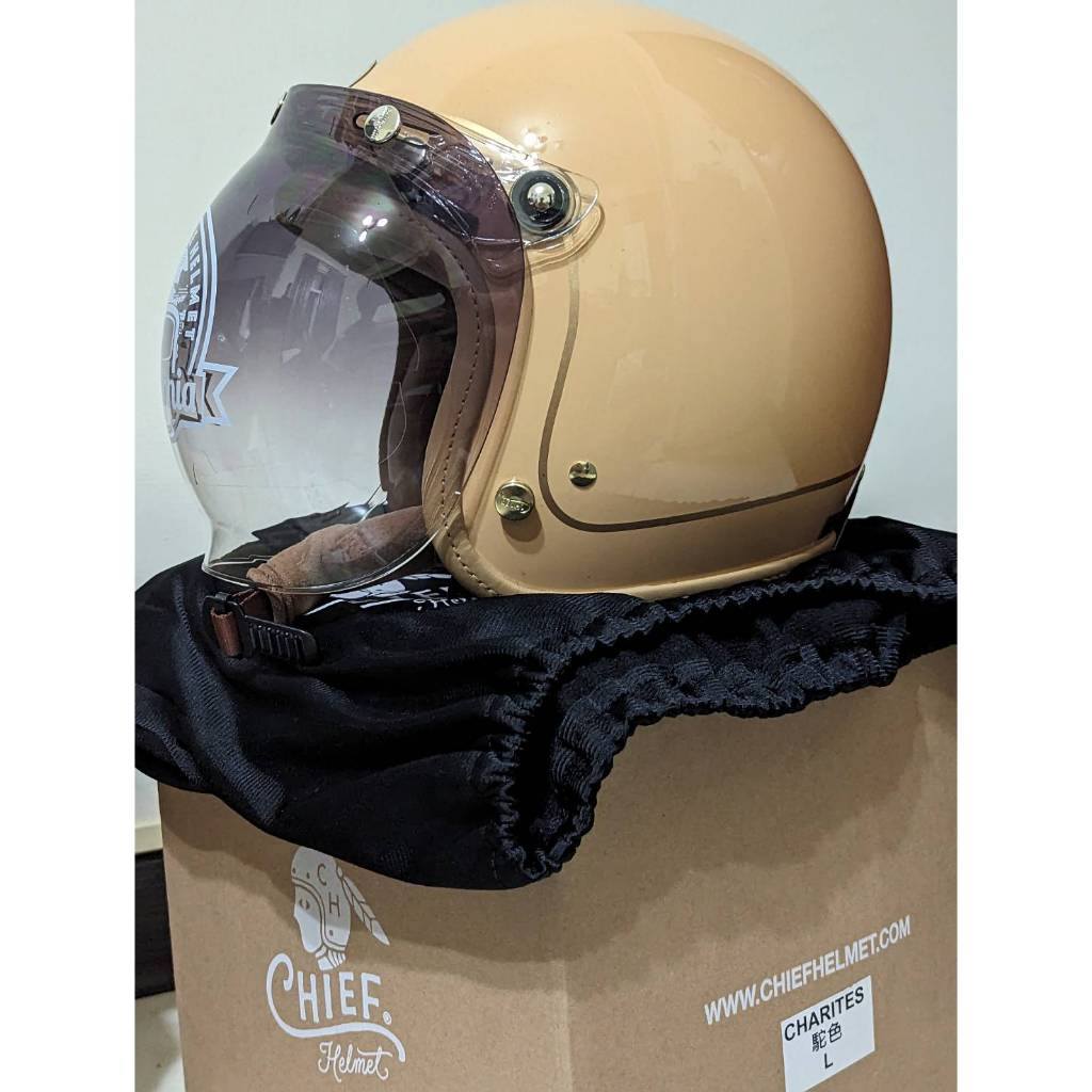 全新-Chief Helmet CHARITES 駝色-安全帽