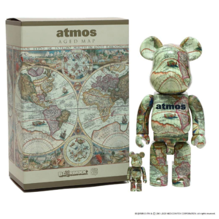 BE@RBRICK atmos AGED MAP 100% 400%