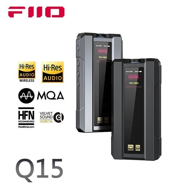 【風雅小舖】【FiiO Q15 解碼耳機功率擴大器】雙DAC晶片/支援LDAC/aptX Adaptive等藍牙編碼