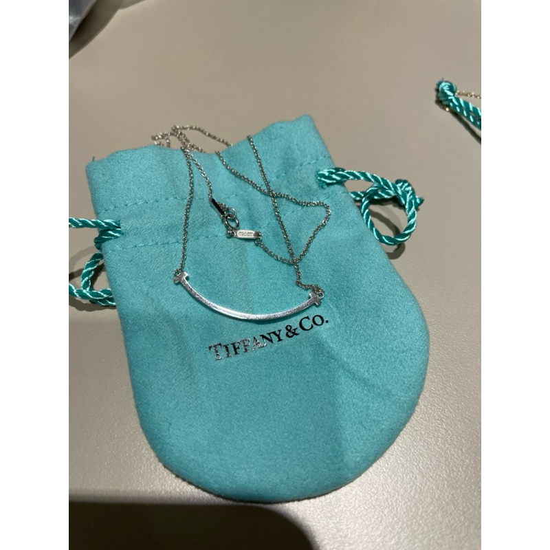 Tiffany T Smile Mini 18K 項鍊 - 幾近全新（私訊面交）