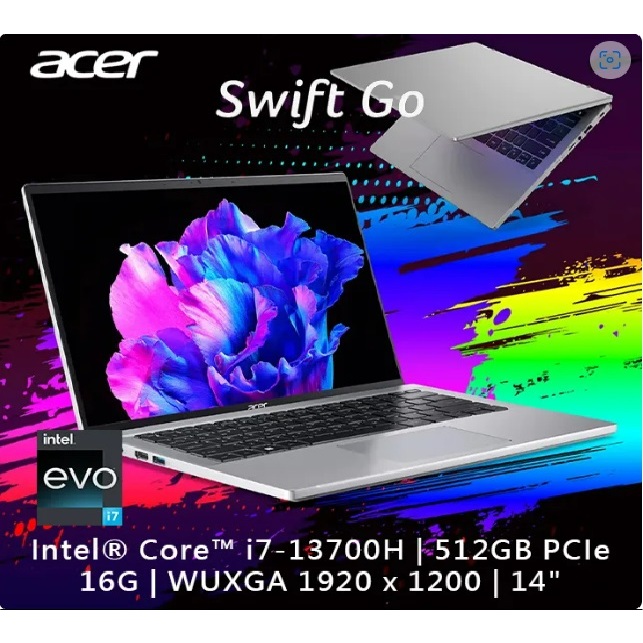 ACER Swift GO SFG14-71T-70D9 (13代i7★EVO認證★觸控螢幕)