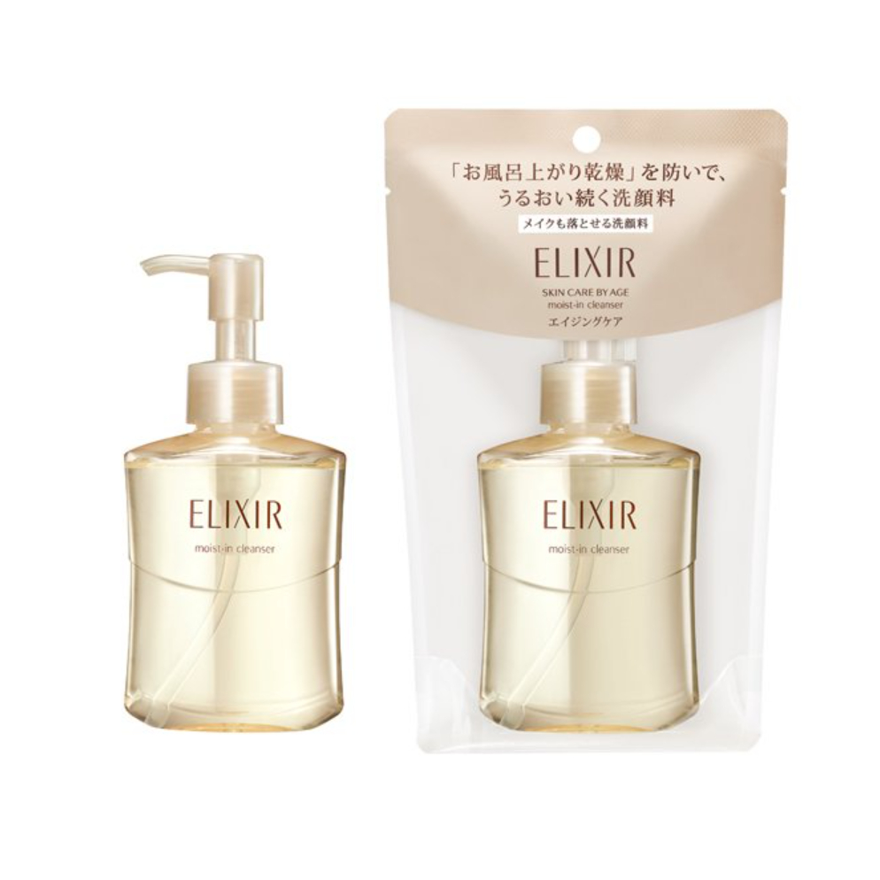 日本 資生堂 ELIXIR 怡麗絲爾  彈潤鎖水雙效洗卸露 140mL 超鎖水 超保濕 卸妝 清潔 洗臉 洗卸兩用 專櫃