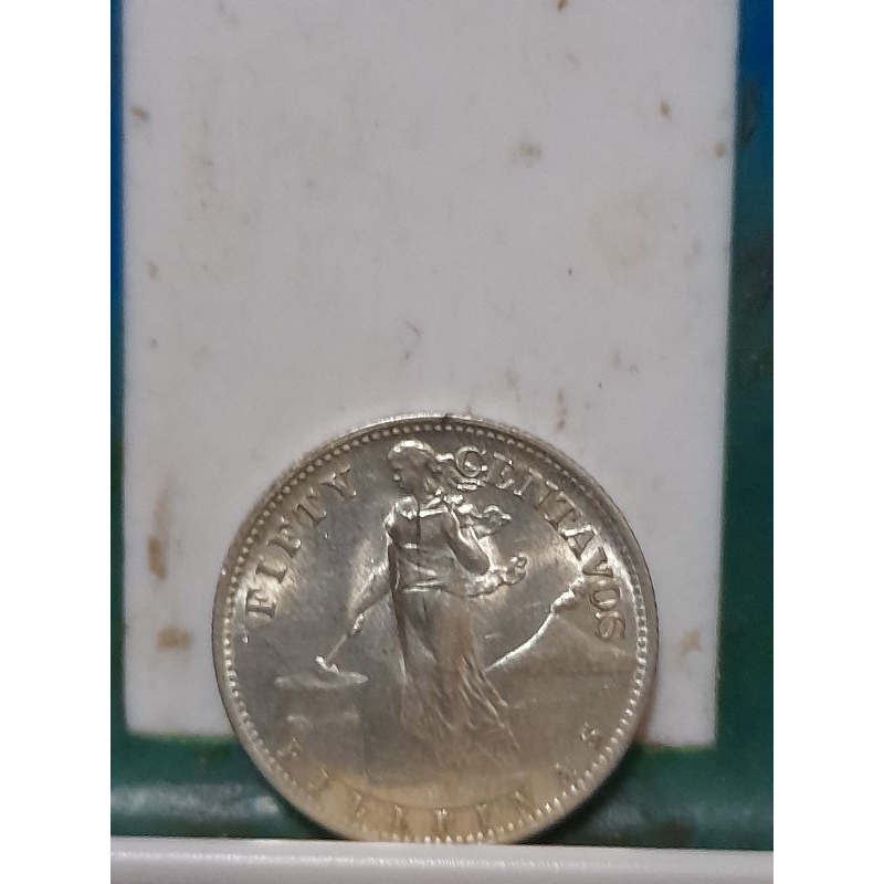 1944年 美屬菲律賓 50C 銀幣 一枚 （低價出售）