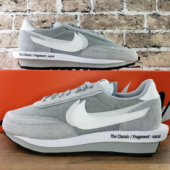 Fragment Design x Sacai x Nike LDWaffle 三方聯名 灰白 白藍 情侶鞋 運動鞋