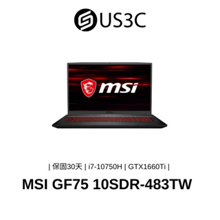 MSI GF75 10SDR-483TW 17吋 FHD i7-10750H 8G 512G SSD GTX1660Ti