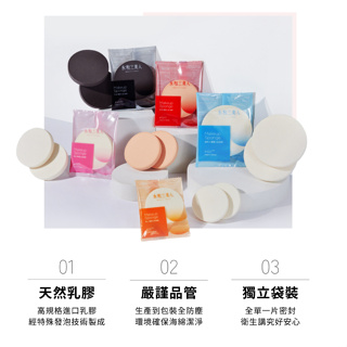 永和三美人❤️專業化妝化妝海綿 BEAUTY THREE 粉撲 乾溼兩用粉撲 （單入包裝）海小212 海大414 海特大