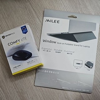 免運聊聊 MICROPACK光學有線滑鼠 M101 黑+MILEE隱形折疊輕薄筆電支架