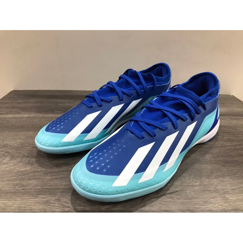 ADIDAS X CRAZYFAST MESSI.3 男足球鞋 成人足球鞋 室內足球鞋 平底 ID9341 藍白