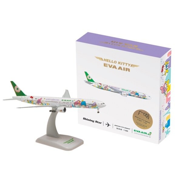 【長榮航空EVAAIR】B777-300ER 星空機 1/500 彩繪飛機模型 | 全新 正版 三麗鷗 收藏