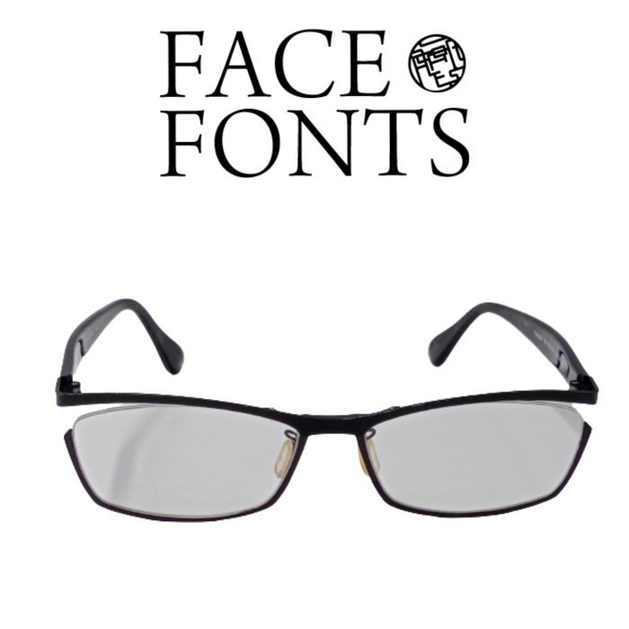 【皮老闆】二手真品 Face Fonts 鈦金屬 日本製 鏡框 眼鏡 (94)