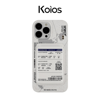 【Koios】iPhone｜旅遊機票磁吸卡包手機殼 15 14 13 Pro Max 保護殼 防摔殼 防撞殼 保護套