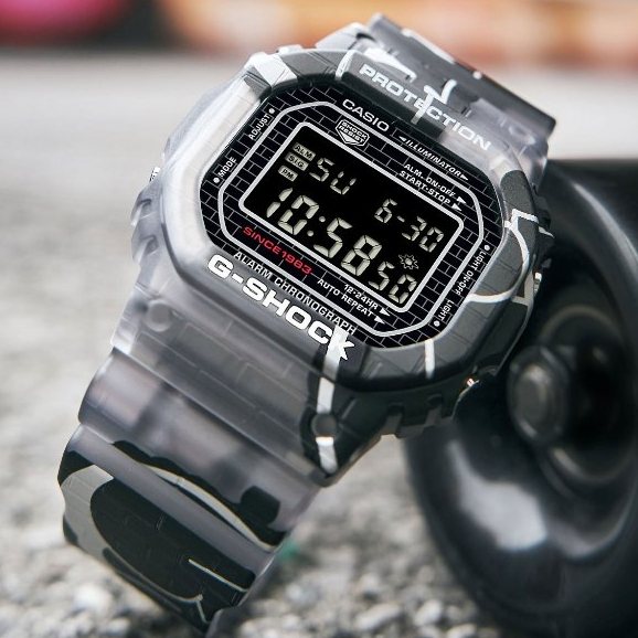 CASIO卡西歐 G-SHOCK 塗鴉藝術 街頭原創 經典方形 DW-5000SS-1