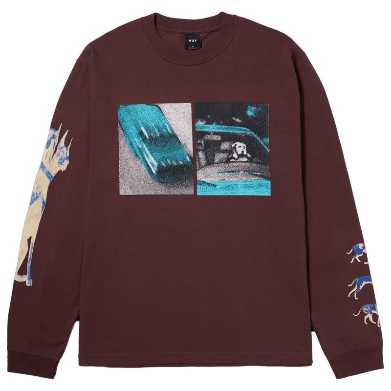 【HUF】A11913 RED MEANS GO L/S TEE 長T (茄子色) 化學原宿
