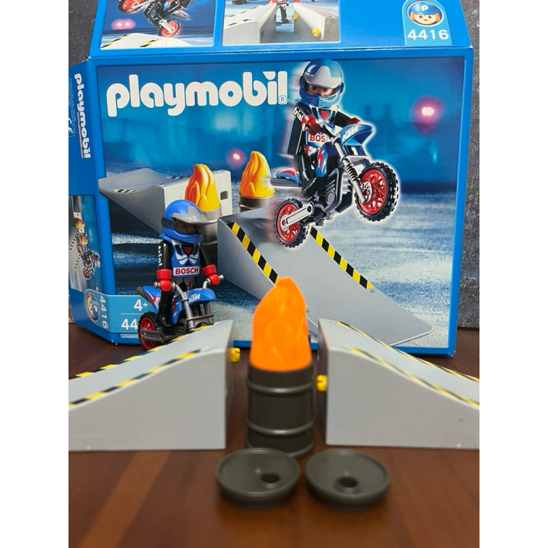 Playmobil 摩比絕版有盒4416越野競技摩托車🏍️BOSCH