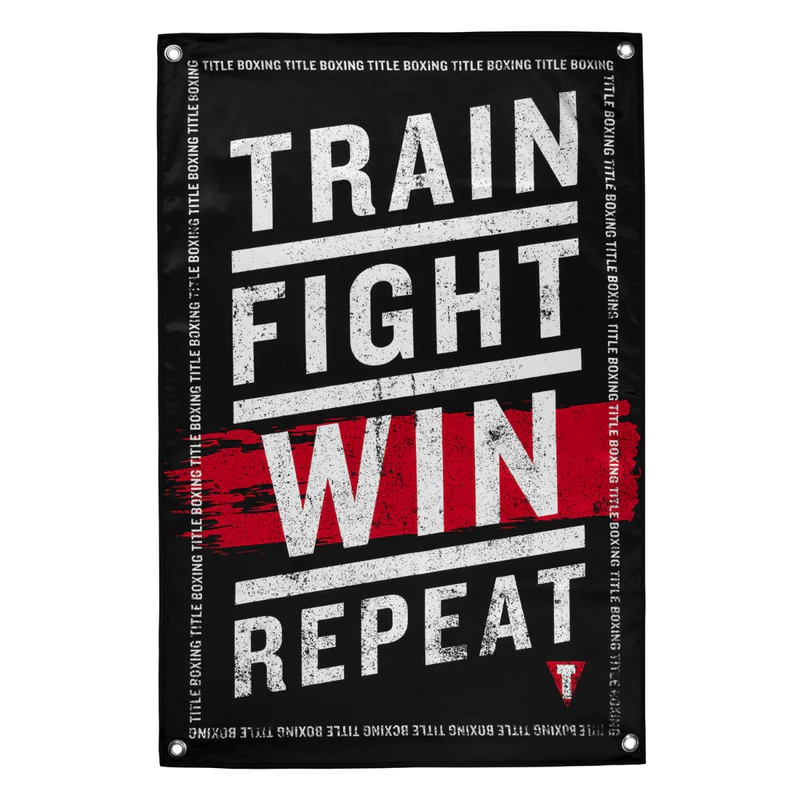 [民生拳館]TITLE Boxing Banner 60*90cm 拳擊 直式 標語 旗幟 掛飾 掛布