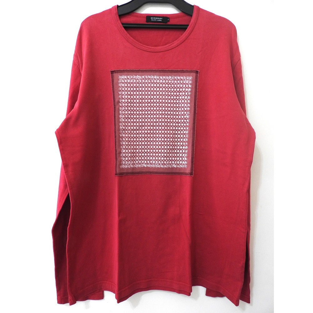 【古著尋寶B】日本製🔵BURBERRY黑標 長袖T恤🔵巴寶莉 M號 L號 日系 二手 品牌 名牌 紅色 上衣 男生 女生