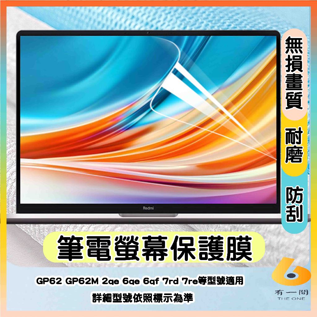 MSI GP62 GP62M 2qe 6qe 6qf 7rd 7re 15.6吋 螢幕保護貼 螢幕膜 屏幕膜 保護貼