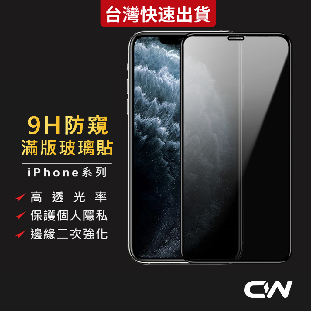 9H防窺滿版玻璃貼 螢幕保護貼適用iPhone 17 16 17e 15 14 13 12 11 Pro Max i17