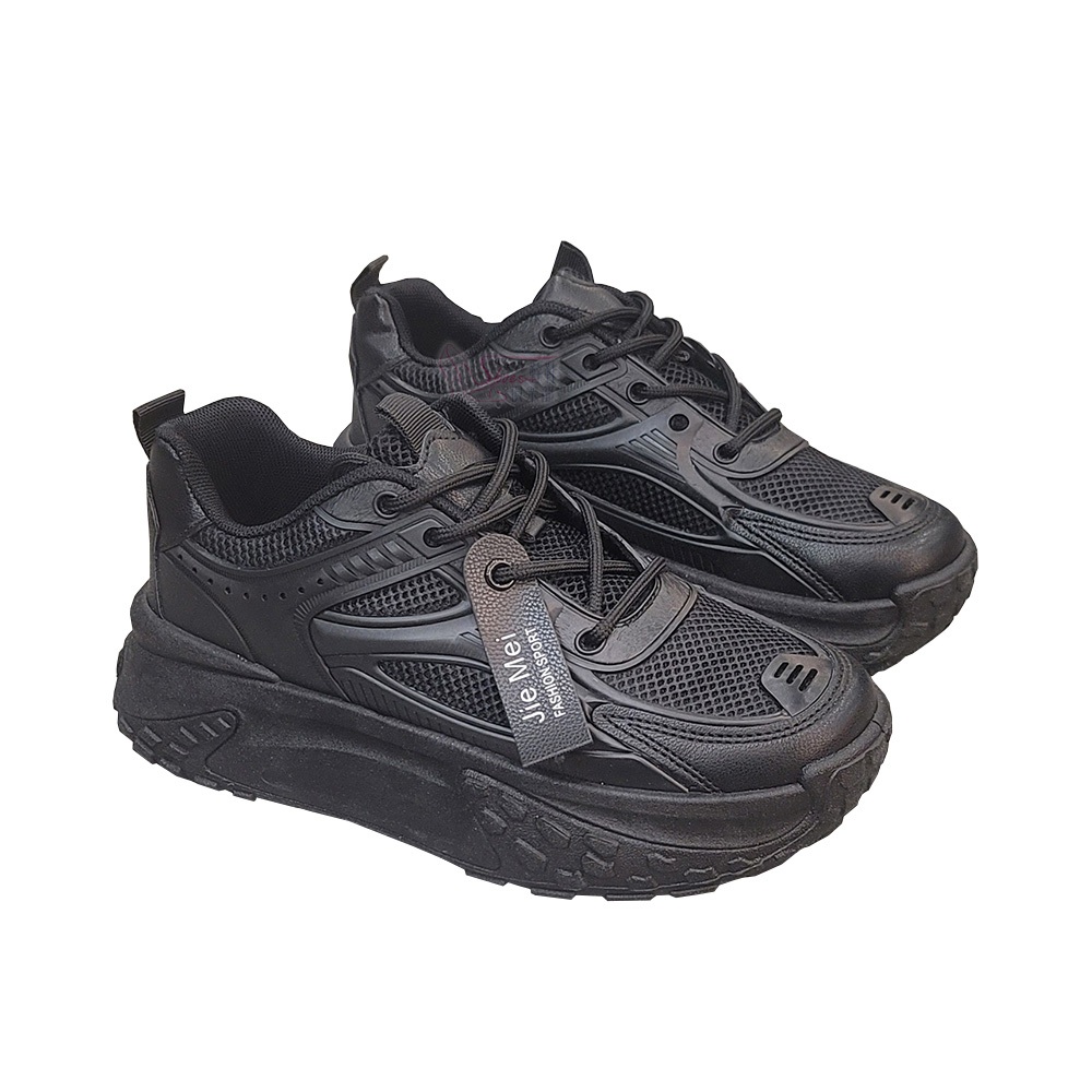 鞋鞋俱樂部 透氣厚底休閒運動鞋 999-FS33202 黑色