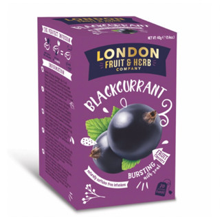 新貨到【即享萌茶】英國LONDON芙賀黑醋栗莓果茶20茶包/盒（無咖啡因）促銷中
