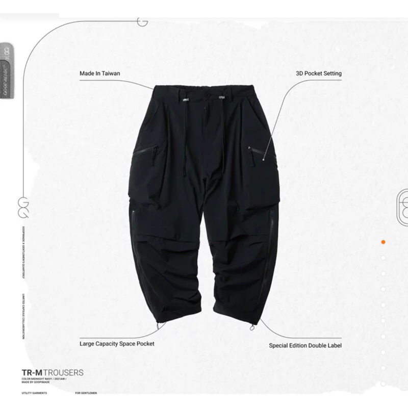 “TR-M04” Multi-type Suit Trousers - Midnight Navy 1號 GOOPi
