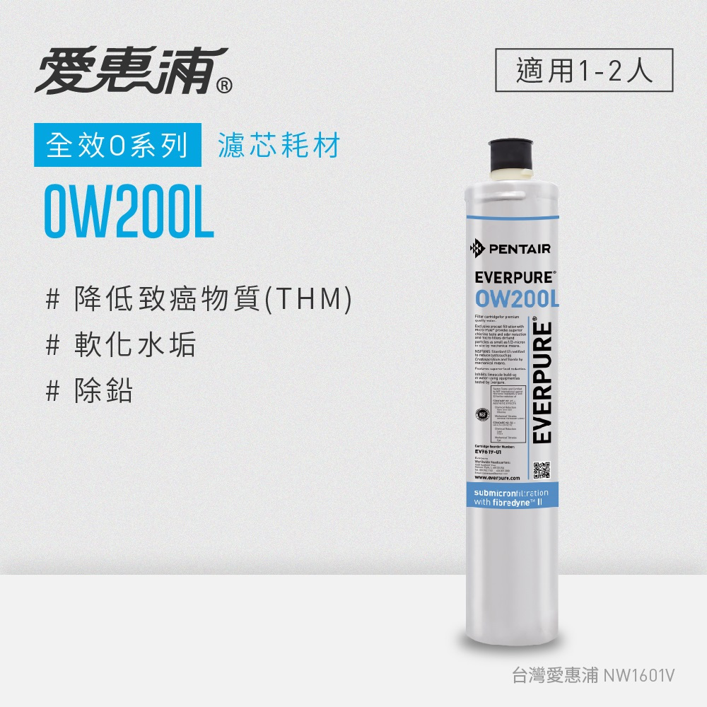愛惠浦 EVERPURE OW200L活性碳濾芯(DIY更換免運費/送原廠提袋/刷卡分期0利率)