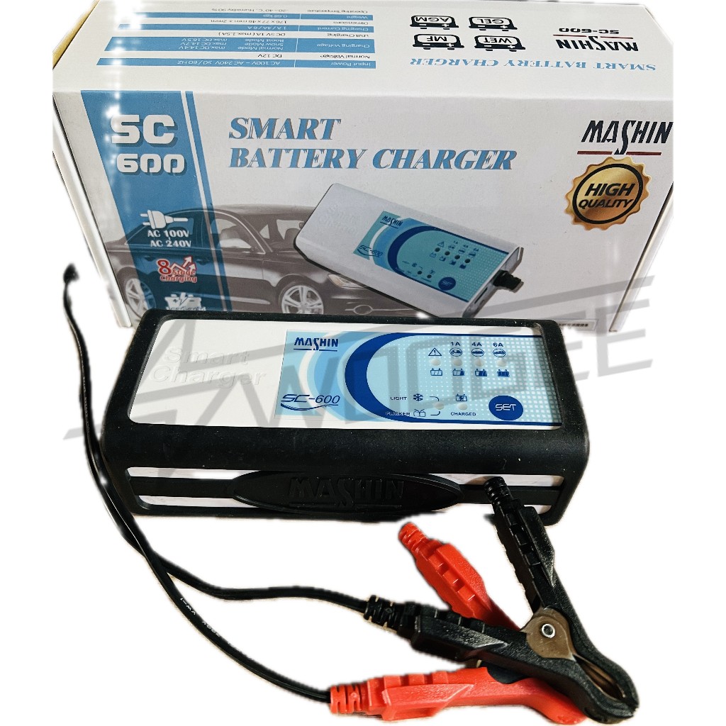 麻新電子 SC600 智能型鉛酸電池充電器 機車/汽柴油車均適用