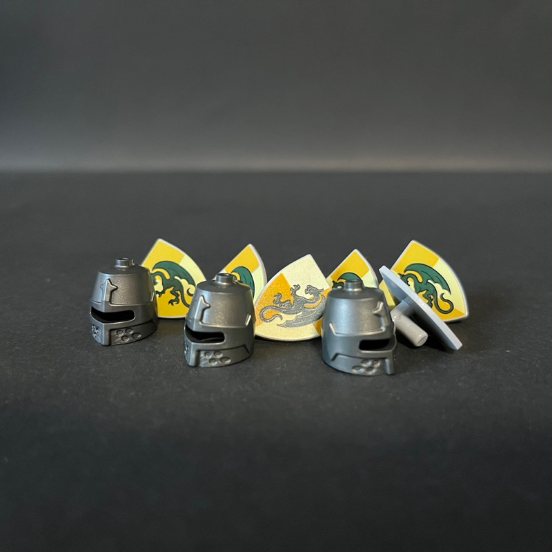 《阿呱》樂高LEGO配件套組/綠龍國頭盔1+綠龍國盾牌1（套裝組合）