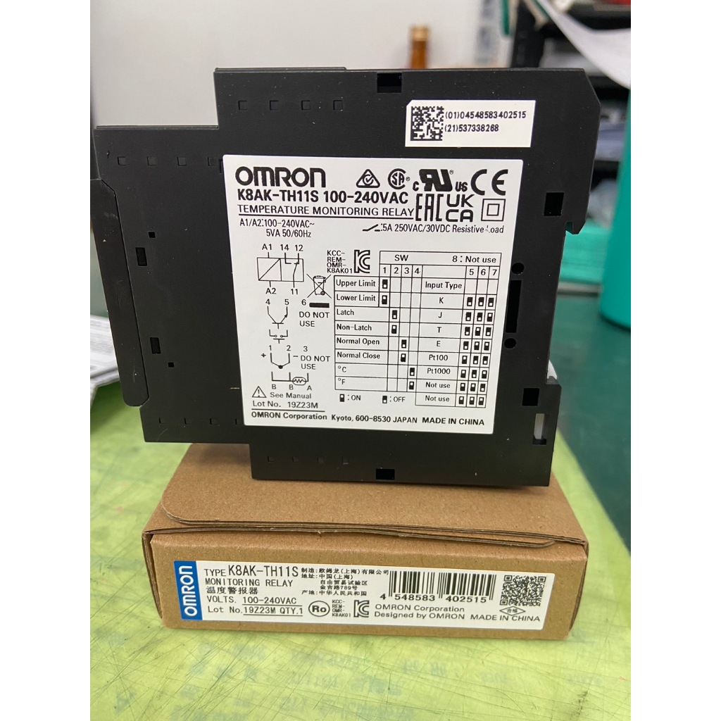 OmRon K8AK-TH11S 溫度警報器 100-200V AC