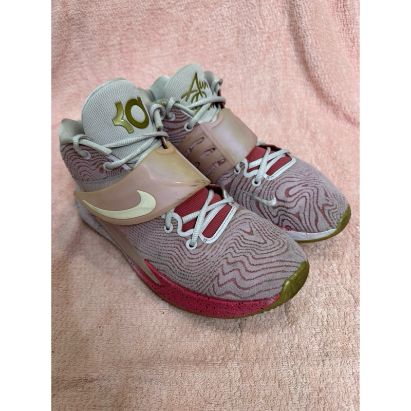 「喬迷小舖」Nike KD14杜蘭特Durant籃球鞋，乳癌配色us10.5