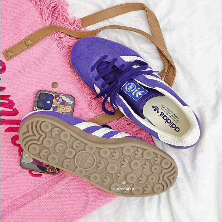Adidas  Gazelle  愛迪達 板鞋 復古 白紫  休閒鞋 男鞋 女鞋 IF1806