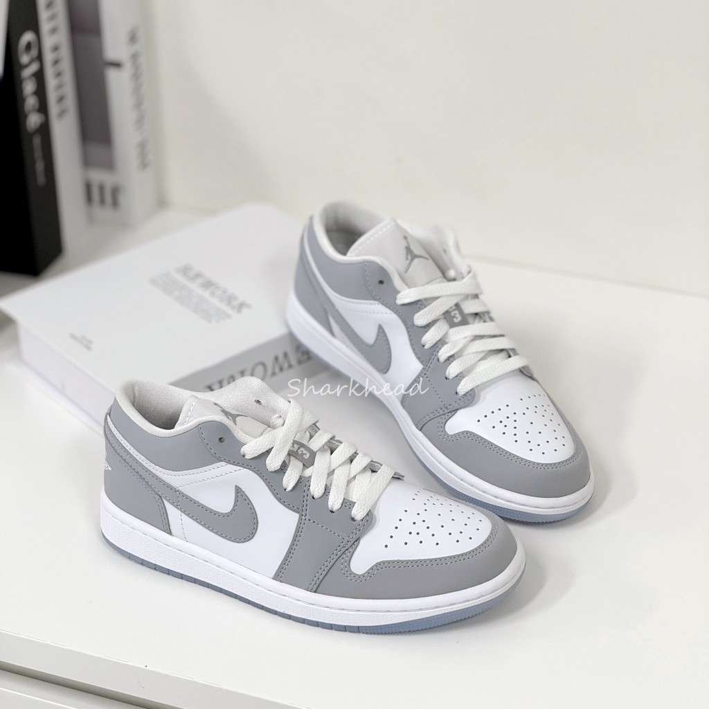 【Sharkhead】現貨 Nike Air Jordan 1 Low 灰白 煙灰 DC0774-105 冰底 喬丹