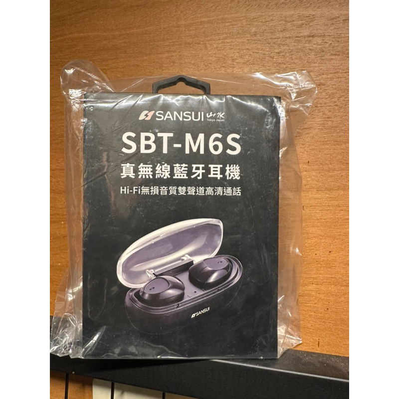 山水真無線藍芽白色耳機SBT-M6S