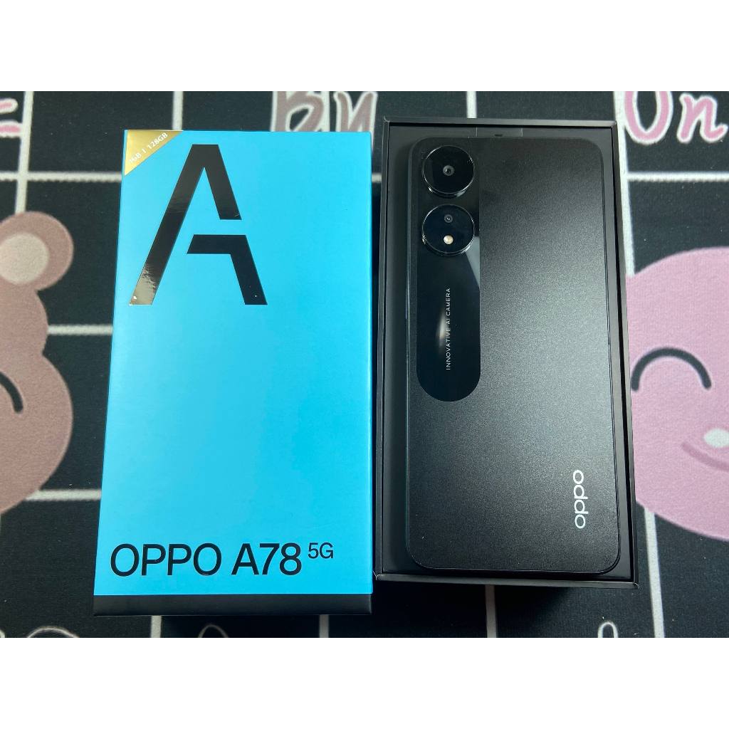 OPPO A78 5G 4G+128G 二手5G歐伯美顏黑色手機
