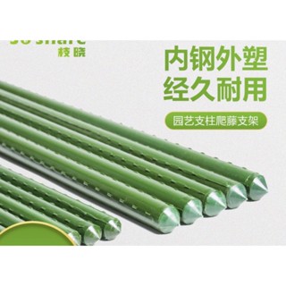 8mm-20mm*150cm,5隻組包塑鐵管園藝，網室，農業用(黃瓜支架，爬藤支架，陽臺花支柱攀爬支架)