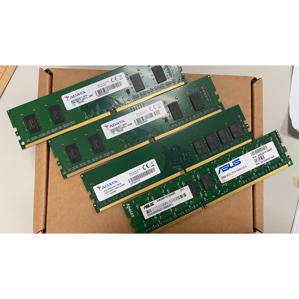 威剛ADATA DDR4 2400 / 華碩 ASUS 2GB PC3-10600 -CL9 純ECC伺服器記憶體