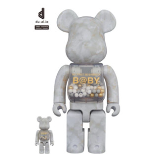 bls • be@rbrick 400%+100% 大理石 千秋 b@by marble 珍珠白 stone 庫柏力克熊