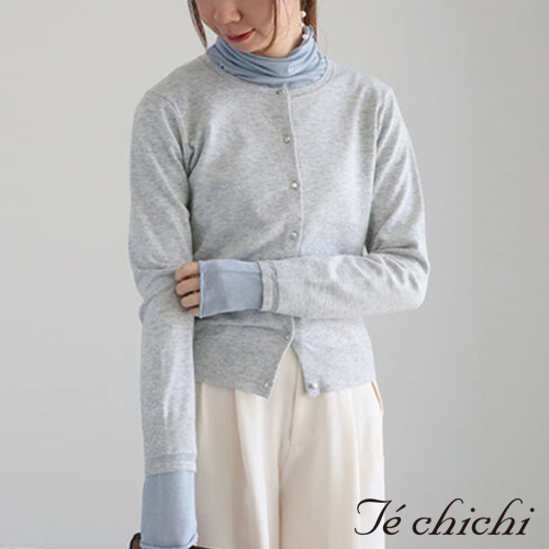 Te chichi 質感金線滾邊設計圓領開襟罩衫(FC41L2D0280)