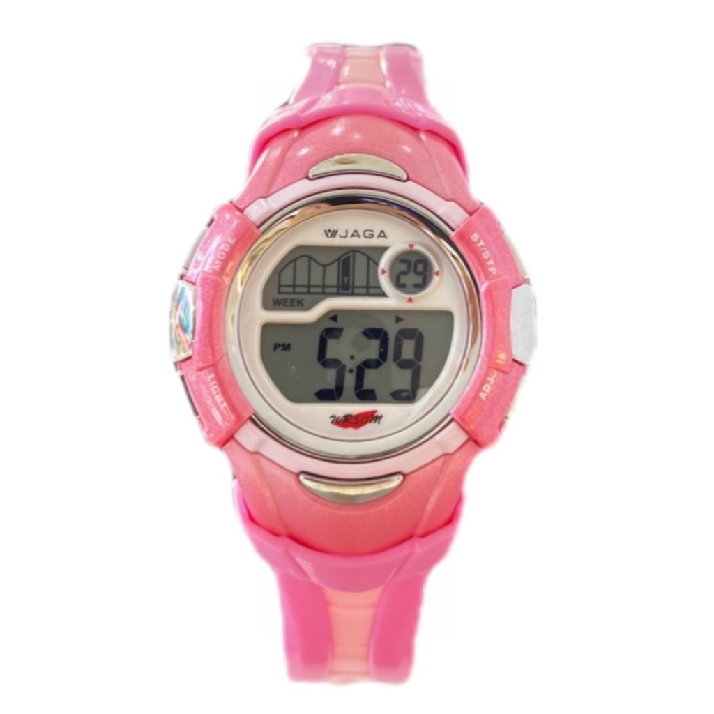 【JAGA 捷卡】電子錶M-628-G 35mm 現代鐘錶