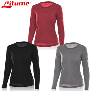 【litume 意都美】女刷絨彈性保暖衣 深灰 黑 棗紅 kj005w 內層衣 polygiene 刷毛保暖上衣 排汗衣