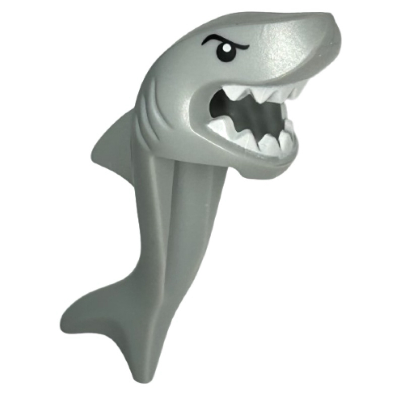 LEGO 樂高 76420 淺灰色 鯊魚 頭套 全新品, 鯊魚人 配件 動物 帽套