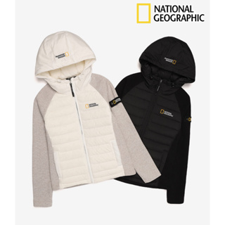 過季特賣❗️韓國 National Geographic 國家地理 女裝 針織與羽絨拼接連帽外套 N214WFT110