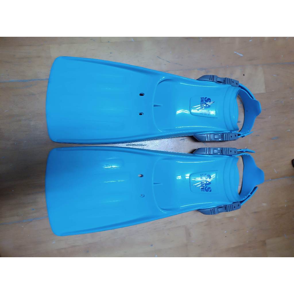 二手潛水蛙鞋SAS 藍色S號 22-25